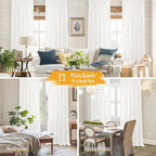 LAMIT Natural Linen Curtains for Bedroom, 84 Inch Length Faux Linen Textured - Image 6