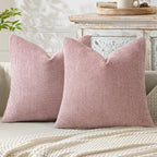 MIULEE Pack of 2 Couch Throw Pillow Covers 20x20 Inch Aesthetic Pink Modern by MIULEE