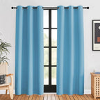 NICETOWN Blackout Curtains for Bedroom, Teal Blue, 42 W by 80 L, Thermal by NICETOWN