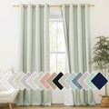 NICETOWN Cold Reducing Full Blackout Sage Green Linen Curtains 108 inches Length by NICETOWN