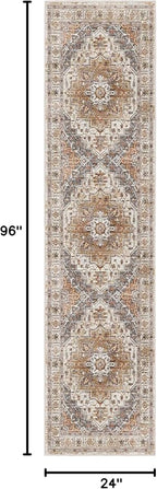 Madane Runner Rug 2x8, Washable Hallway Runner Rugs, Non-Slip Low-Pile Soft - Image 2