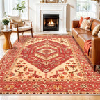 SERISSA 6x9 Area Rugs for Living Room, Large Washable Non-Slip Boho Rug by SERISSAHomeDecorCollection