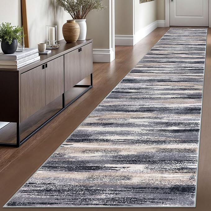 Lansny Modern Abstract Runner Rug 2.6x16 by lansny
