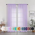 OWENIE Lavender Sheer Curtains 72 Inches Long Set of 2, Airy Sheer Curtains & by OWENIE