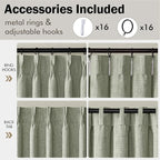 MIULEE Pinch Pleated Thick Linen Curtains 90 Inches Long 2 Panels - Image 8