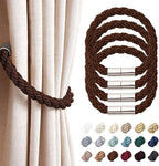 NICEEC 4 Pack Strong Magnetic Curtain Tiebacks Modern Simple Style Drape Tie by NICEEC