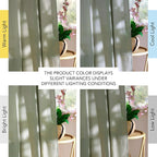 NICETOWN Thick Linen Greyish Green Curtains 84 inches Long - Image 7