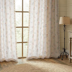 Boho Floral Spring Light Filtering Curtains 96 Inch Length 2 Panels Set by Unknown
