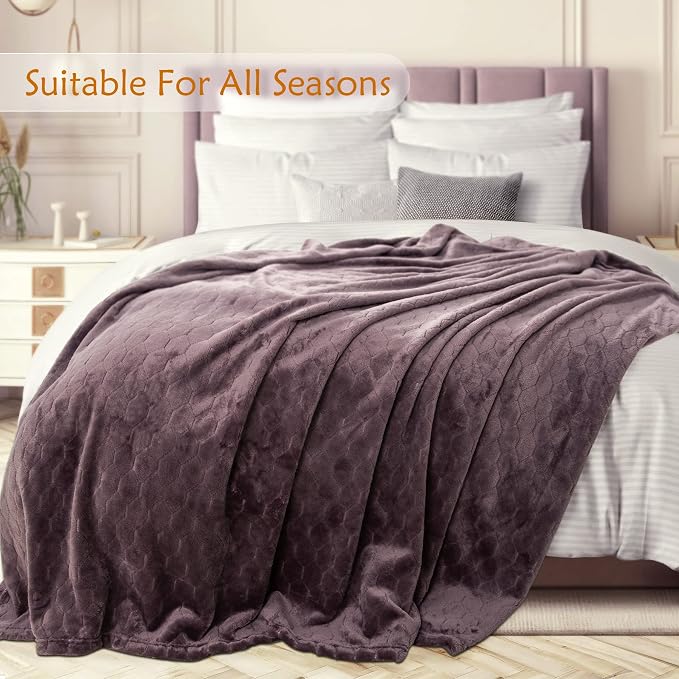 TOONOW Fleece Blanket Super Soft Cozy Throw Blanket 50" x 60", Lightweight - Image 3