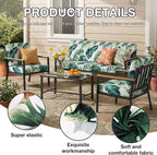 hyha 12Pcs Patio Cushion Covers, Stretch Outdoor Couch Cushion Covers, Washable - Image 3