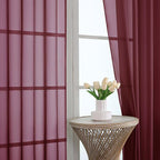 OWENIE Sheer Curtains 2 Panels Set - Image 5