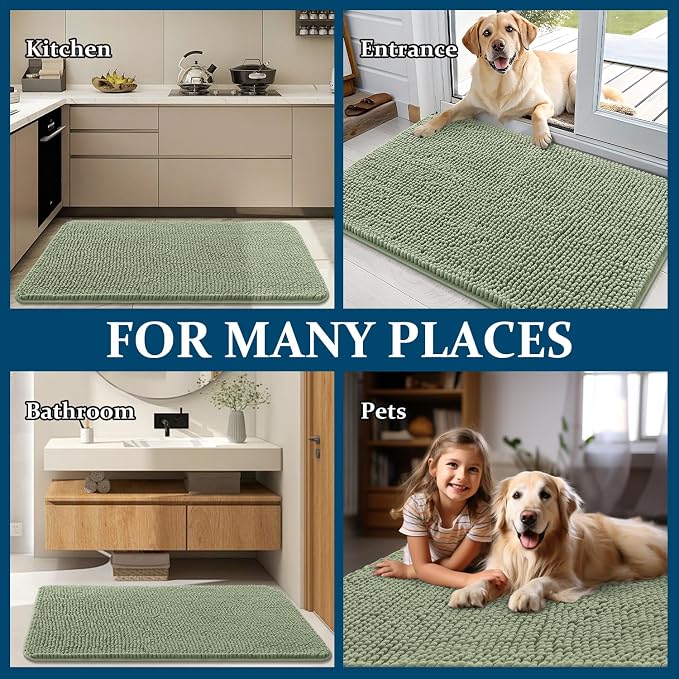 OLANLY Dog Door Mat for Muddy Paws 47x17, Absorbs Moisture and Dirt, Absorbent - Image 8