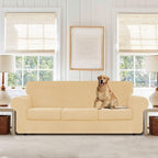 WEERRW 4 Pieces Velvet High Stretch Couch Covers - Image 2