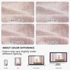 OVZME Blush Pink Valance for Windows, Light Filtering Faux Linen Textured Small - Image 8