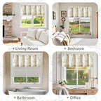 jinchan Linen Valance Curtains for Windows 16 Inch Christmas Decorations Floral - Image 6
