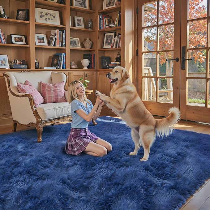 Rugs for Living Room 5x8, Alfombras para Salas Shag Large Plush Soft Area Rug - Image 4