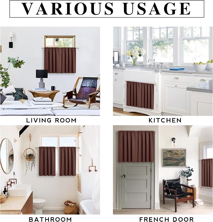 RYB HOME Short Blackout Curtains - Image 6