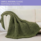 Bigacogo Chunky Knit Throw Blanket - Image 4
