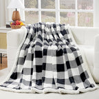 PU MEI Sherpa Fleece Throw Blanket 80" x 90" Reversible Plush Fluffy Large Big by HOME