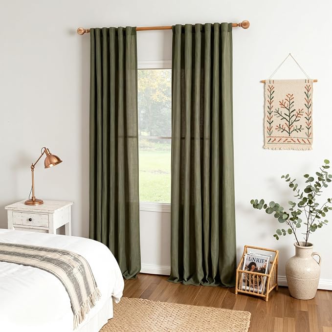 MYSKY HOME Extra Long Sheer Curtains Farmhouse, Sliding Door Curtain - Image 8