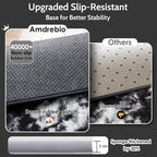 Amdrebio Black White Grey Circle Rug 6Ft Round Area Rugs - Image 6
