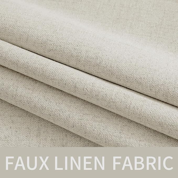 MIULEE Linen Texture 90 Inches Curtains - Image 5
