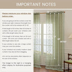 WAZZIO Boho Lace Curtains 2 Panels 84 Inch -Vintage Victorian Sheer Panel Drape - Image 9