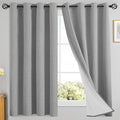 Yakamok Dove Grey Linen Curtains 100% Blackout 63 Inches Long, Room Darkening by Yakamok