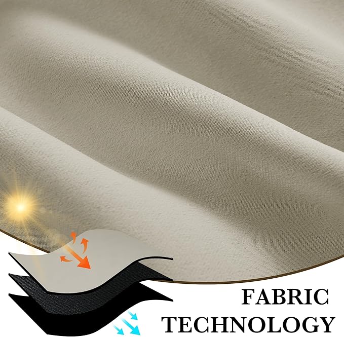 RYB HOME 100% Blackout Basement Curtains 30 inches Long, Heat & UV Blocking - Image 7