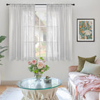 BGment Light Grey Linen Curtains 54 Inch Length - Image 2