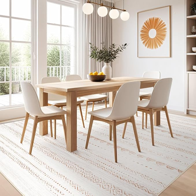 Nakagishi Area Rug Living Room Rugs: 6x10 Large Soft Machine Washable Boho - Image 6