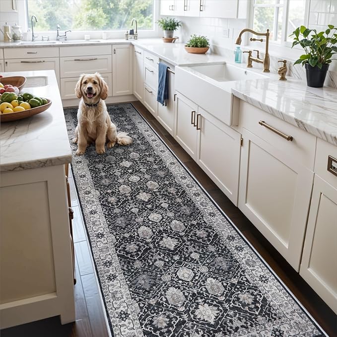 3x12 Washable Hallway Runner Rug: Oriental Long Ultra Soft Runners by HYHAOYUNLAI