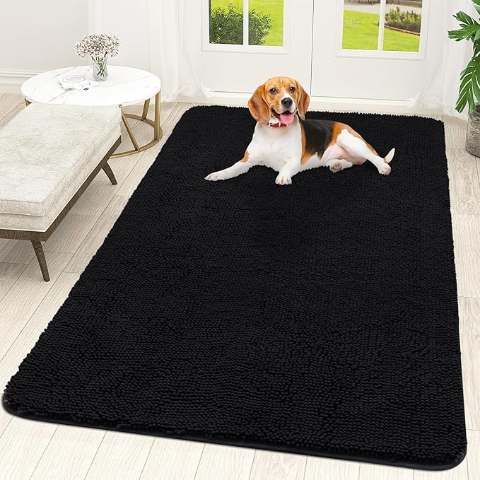 OLANLY Dog Door Mat for Muddy Paws 59x35, Absorbs Moisture and Dirt, Absorbent by OLANLY