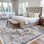 Washable Large 9x12 Area Rug: Living Room Oriental Non Slip Soft Rugs Indoor - Image 2