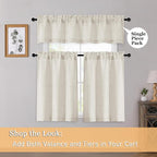 OWENIE Natural Valances for Windows 1 Pcs 18 Inch Length, Light Filtering - Image 6
