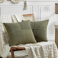 Fancy Homi 2 Packs Olive Green Samll Decorative Throw Pillow Covers 14x14 Inch by Fancy+Homi