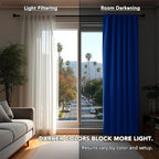Deconovo Blackout Curtains Back Tab and Rod Pocket Thermal Insulated Room - Image 3
