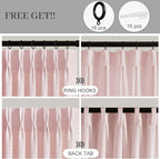IVAPUPU Light Pink Pinch Pleated Curtains 90 Inch - Image 3