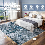 8x10 Area Rugs for Living Room Rug Washable: Abstract Large Rug for Dining Room - Image 2