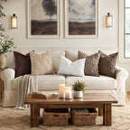 decorUhome Throw Pillow Covers 26x26 Inch Set of 2, Soft Plush Faux Wool Brown - Image 3