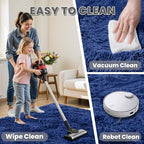 6x9 Area Rugs for Living Room Rug: Soft Fluffy Shag Navy Blue Rugs for Bedroom - Image 6