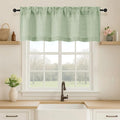 OVZME Valance for Windows, Light Filtering Faux Linen Textured Small Kitchen by OVZME