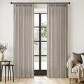 MIULEE Pinch Pleated Thick Linen Curtains 84 Inches Long 2 Panels by MIULEE