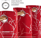 Deconovo Christmas Red Curtains, Soundproof Curtain, 52 x 95 Inch Long - Image 8
