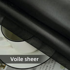 youleyar Solid Sheer Rod Pocket Curtain Voile Draperies 2 Panels White Beige - Image 6