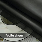 youleyar Solid Sheer Rod Pocket Curtain Voile Draperies 2 Panels White Beige - Image 4