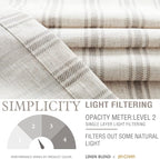 jinchan Striped Valance Farmhouse Window Treatment Linen Textured Drapes - Image 8