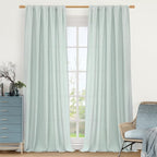 LAMIT Linen Sheer Curtains 84 inch by LAMIT