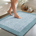 48x32 Large Bathroom Rugs Washable Non Slip, Dusty Blue Bath Mat by Unknown