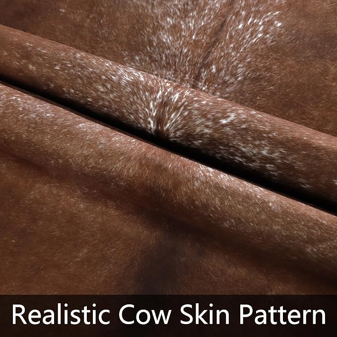 AROGAN 8×10 Feet Western Decor Faux Fur Cowhide Rug, Premium Animal Skin Cow - Image 5